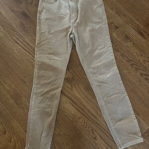 LOFT Corduroy Pants in Tan/khaki. Slim cut.